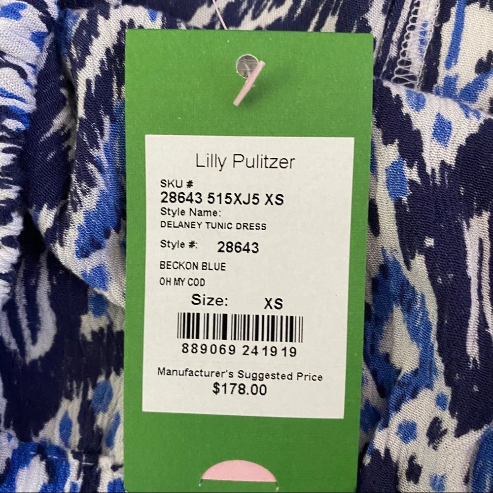 Lilly Pulitzer Patterned Delaney Tunic Dress, NWT